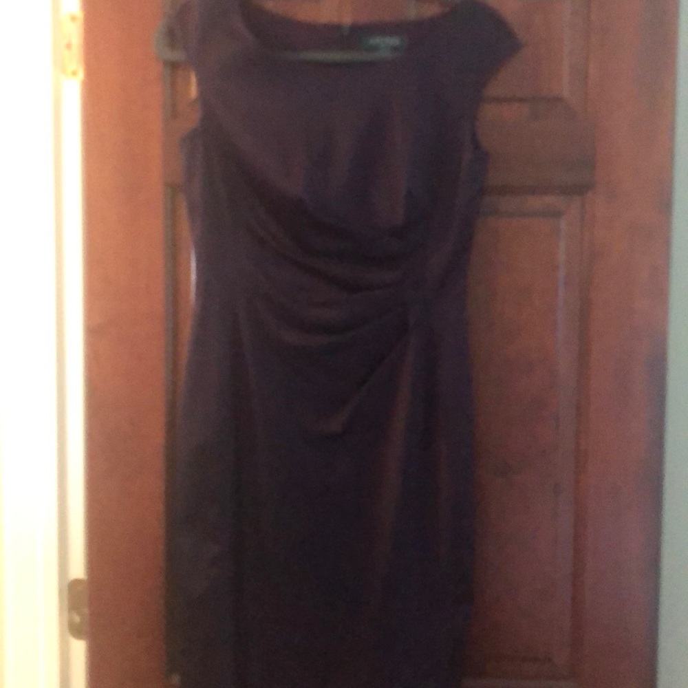 Eggplant silk dress